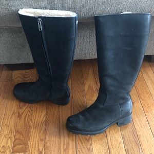 UGG Black Leather Boots